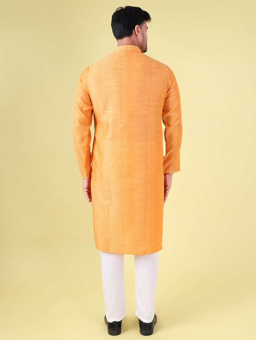 men mandarin neck kurta pyjama ethnic wear set - 22061997 - Standard Image - 4