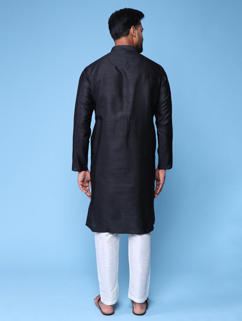 men mandarin neck kurta pyjama ethnic wear set - 22062002 - Standard Image - 4