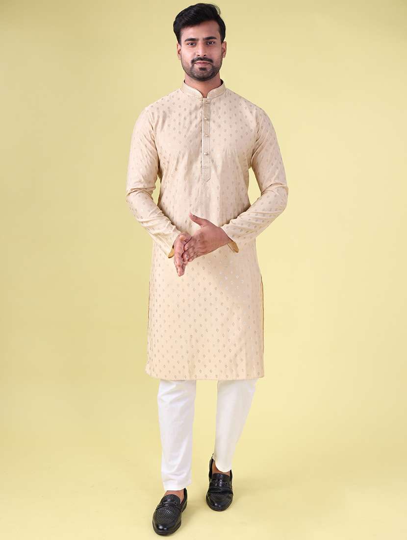 men mandarin neck kurta pyjama ethnic wear set - 22062013 - Standard Image - 1