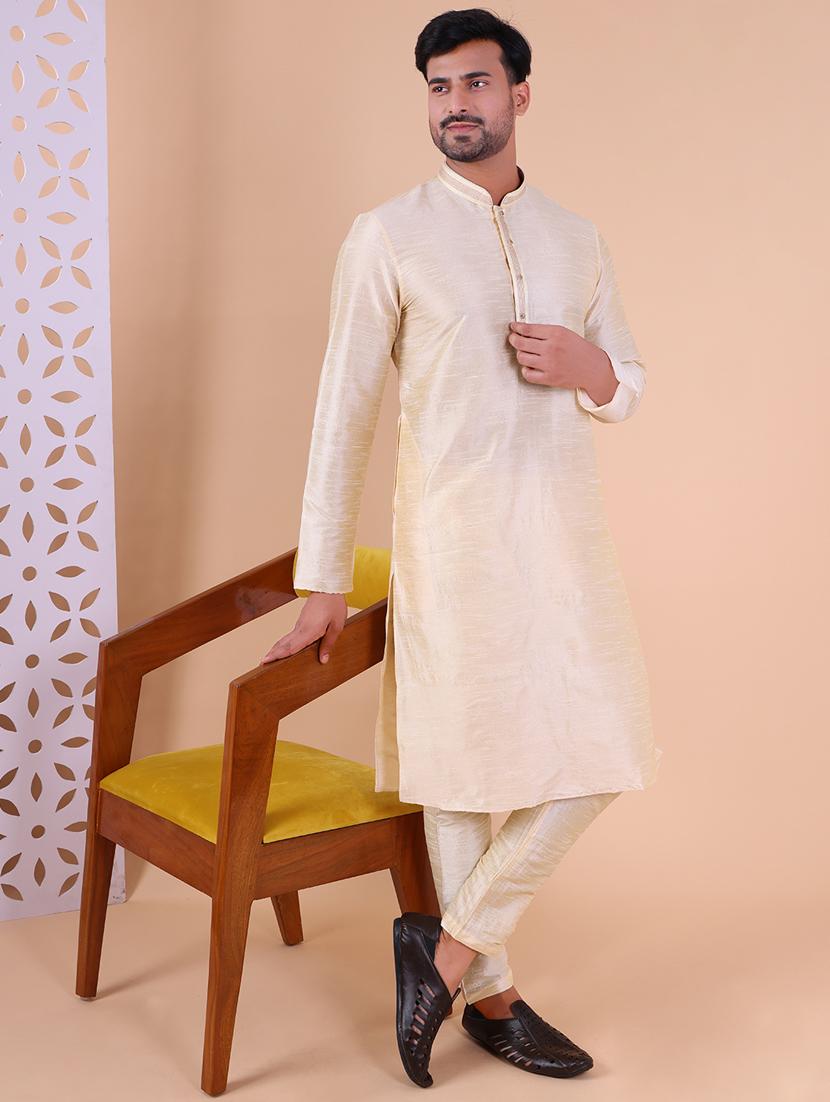 men mandarin neck kurta pyjama ethnic wear set - 22062018 - Standard Image - 1