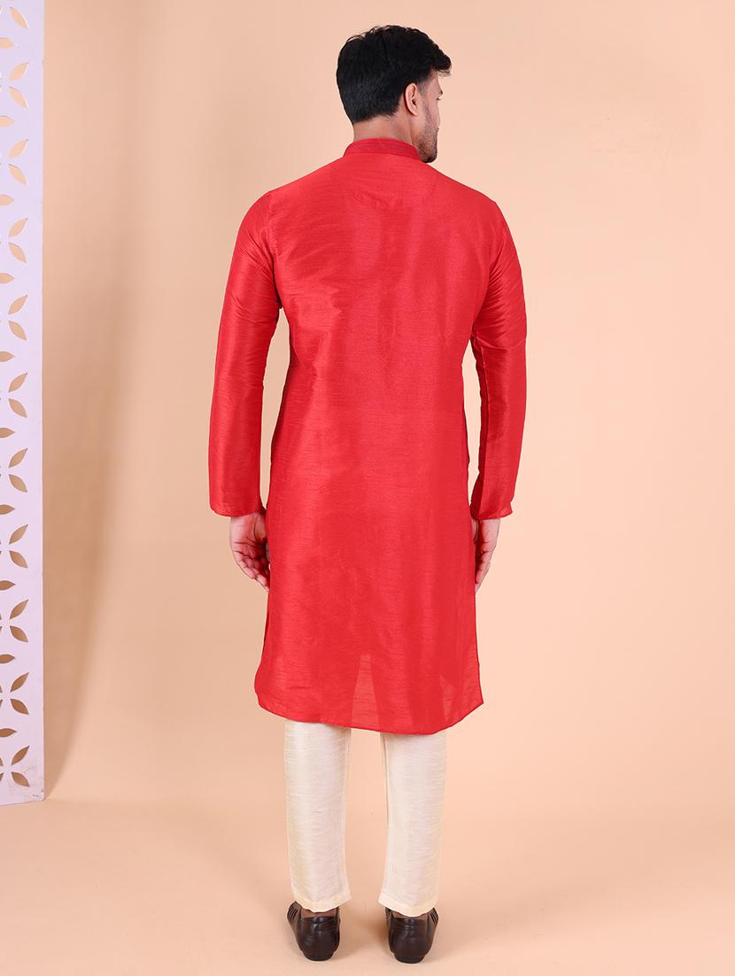 men mandarin neck kurta pyjama ethnic wear set - 22062020 - Standard Image - 4