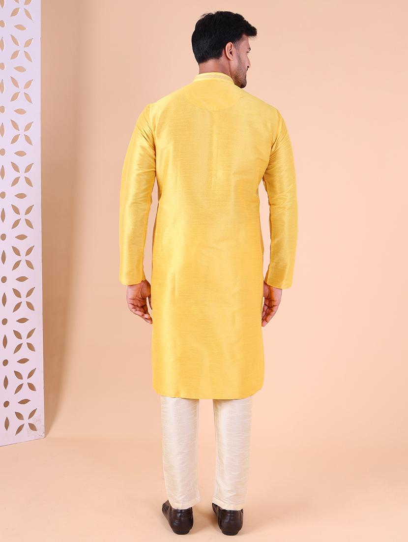 men mandarin neck kurta pyjama ethnic wear set - 22062022 - Standard Image - 4