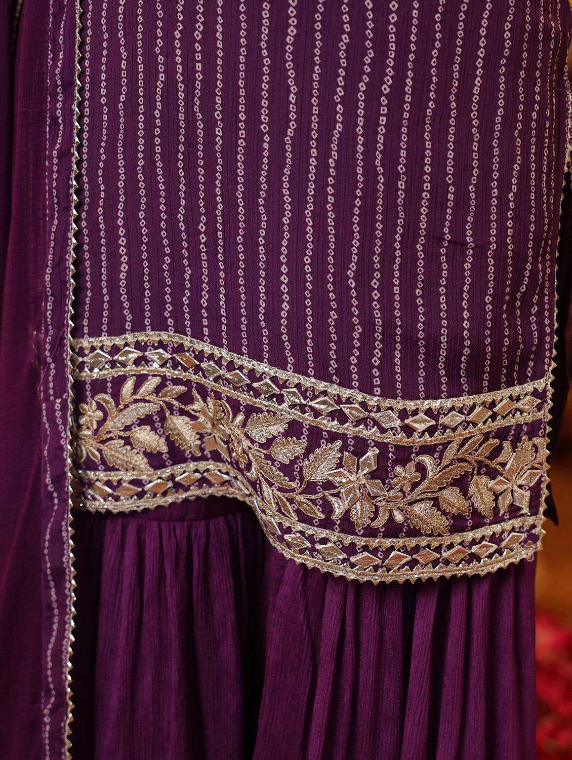 women three quarter sleeve kurta sharara with dupatta set - 22062051 -  Standard Image - 6