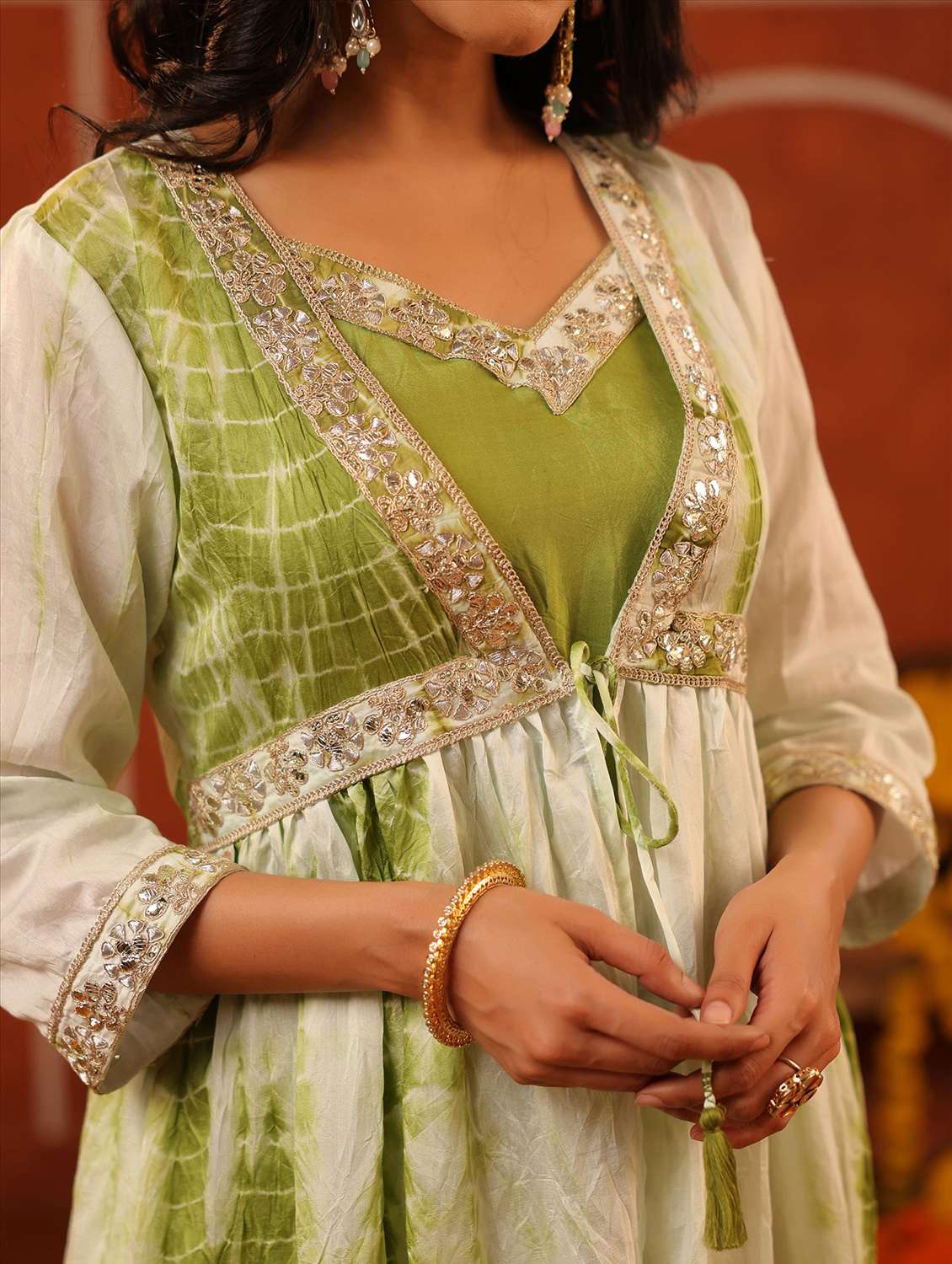 women three quarter sleeve kurta pant set - 22062063 -  Standard Image - 6