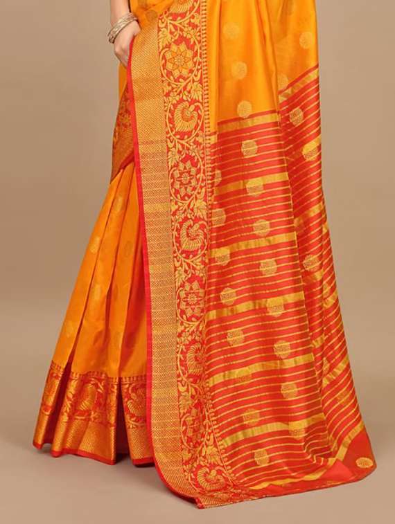 women self design banarasi saree with blouse - 22062115 - Standard Image - 4
