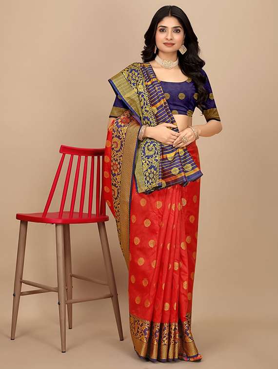 women self design banarasi saree with blouse - 22062116 - Standard Image - 1