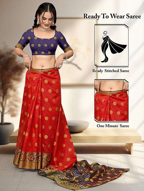 women self design banarasi saree with blouse - 22062116 - Standard Image - 4