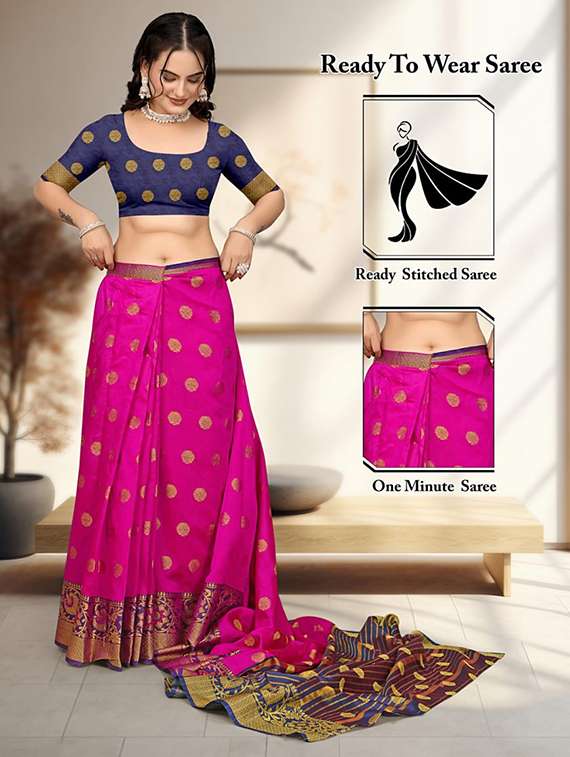 women self design banarasi saree with blouse - 22062118 - Standard Image - 4