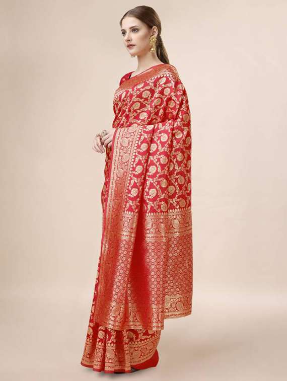women self design banarasi saree with blouse - 22062126 - Standard Image - 1