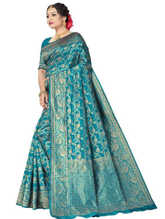 women self design banarasi saree with blouse - 22062128 -  Standard Image - 1