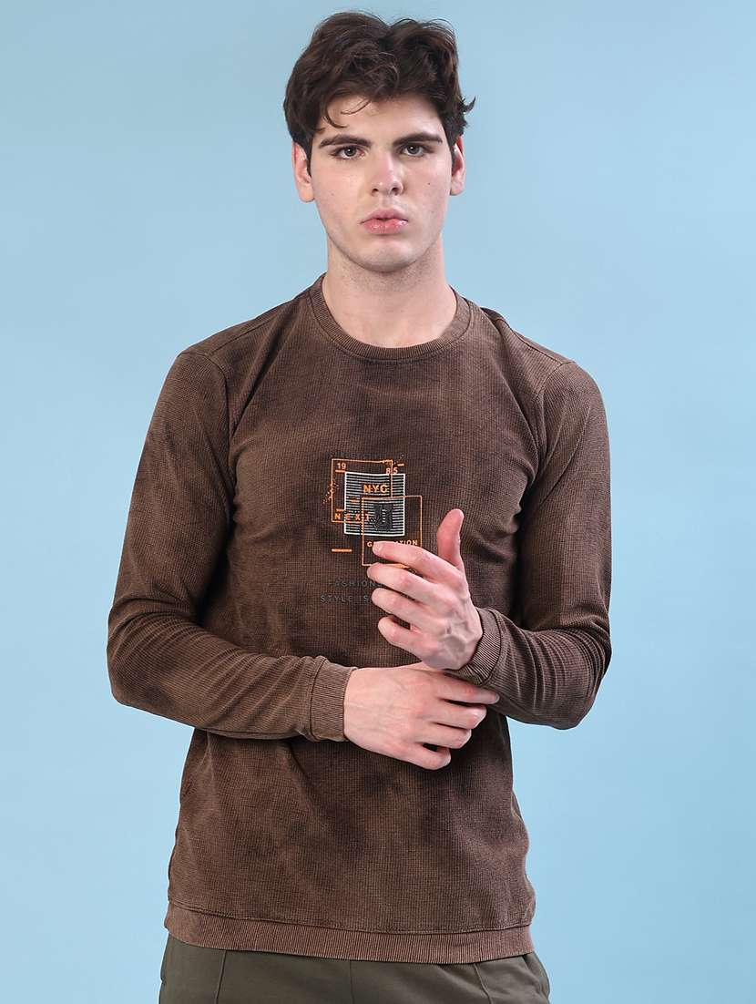 men printed long sleeve t-shirt - 22062292 -  Standard Image - 1