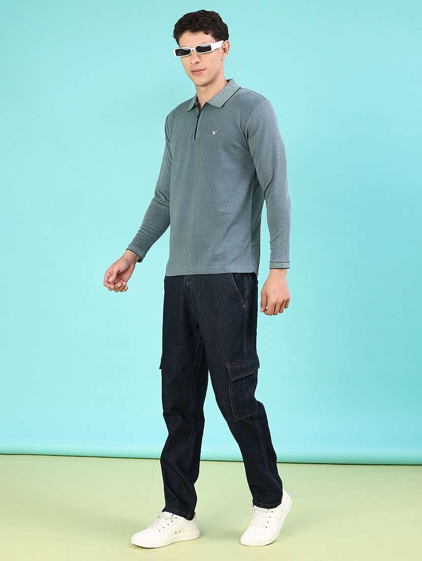 men solid long sleeve regular fit polo t-shirt - 22062329 -  Standard Image - 4