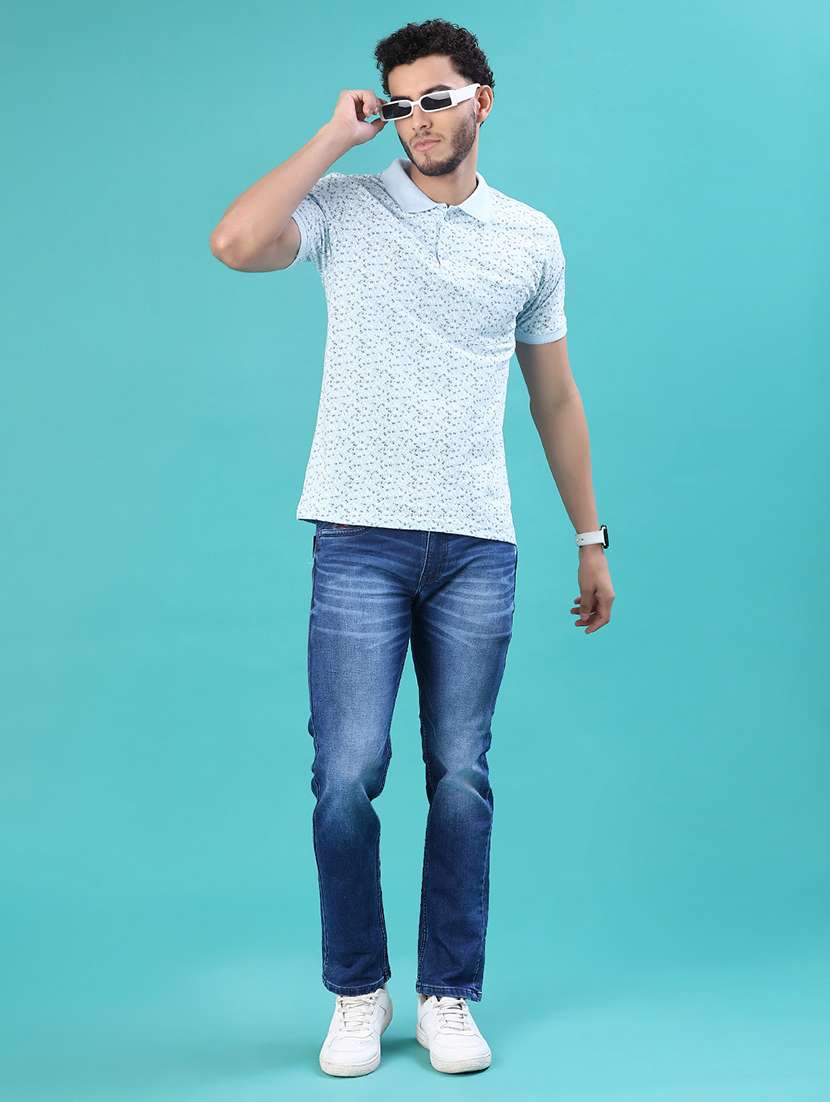 men printed short sleeve regular fit polo t-shirt - 22062354 -  Standard Image - 4