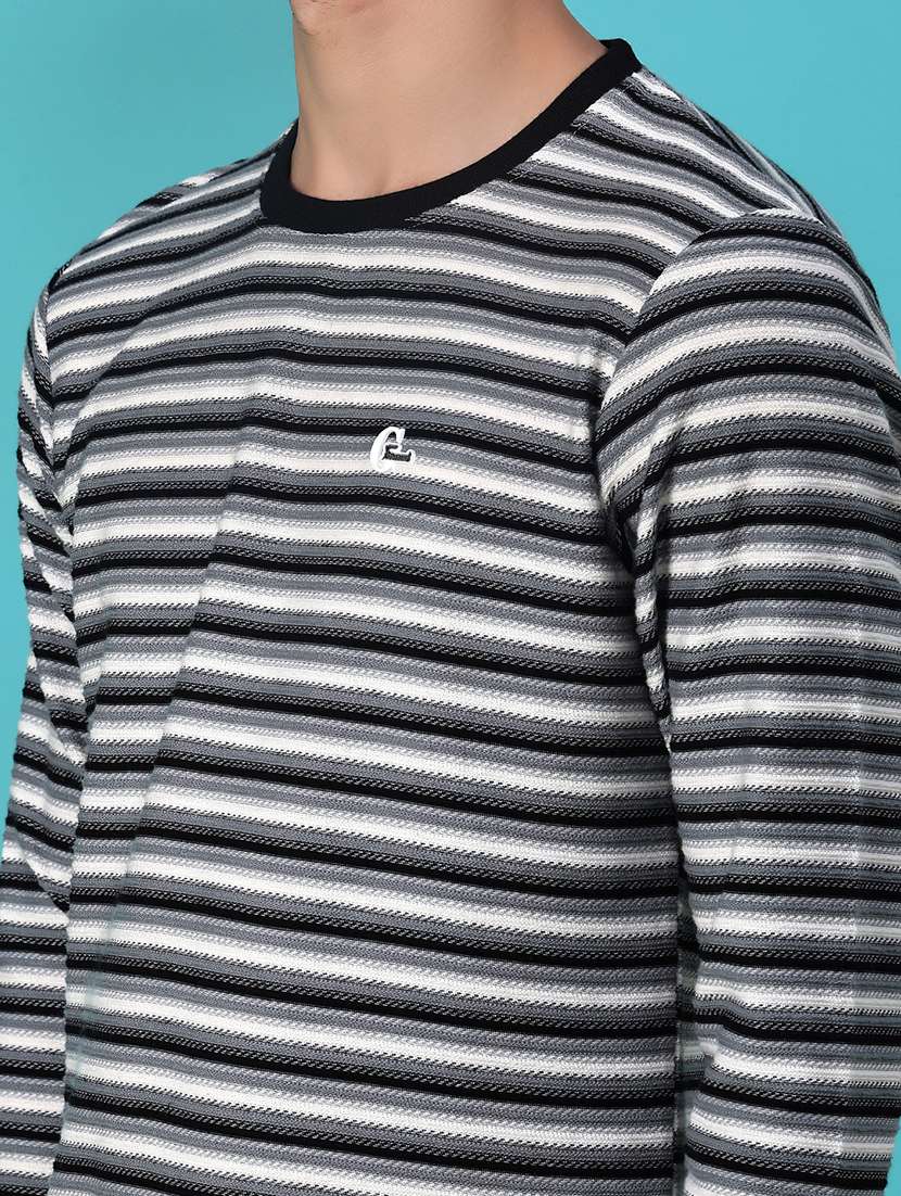 men striped long sleeve regular fit t-shirt - 22062413 - Standard Image - 4