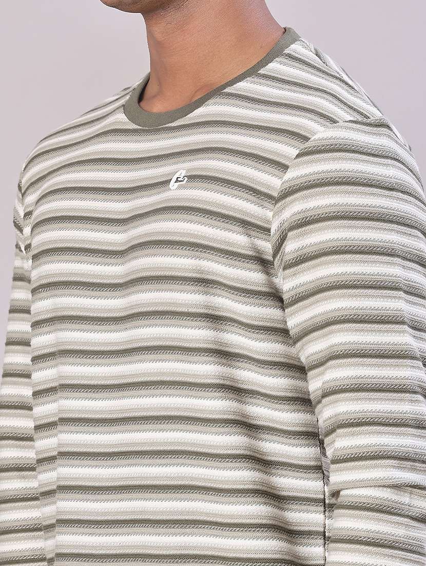 men striped long sleeve regular fit t-shirt - 22062415 -  Standard Image - 4