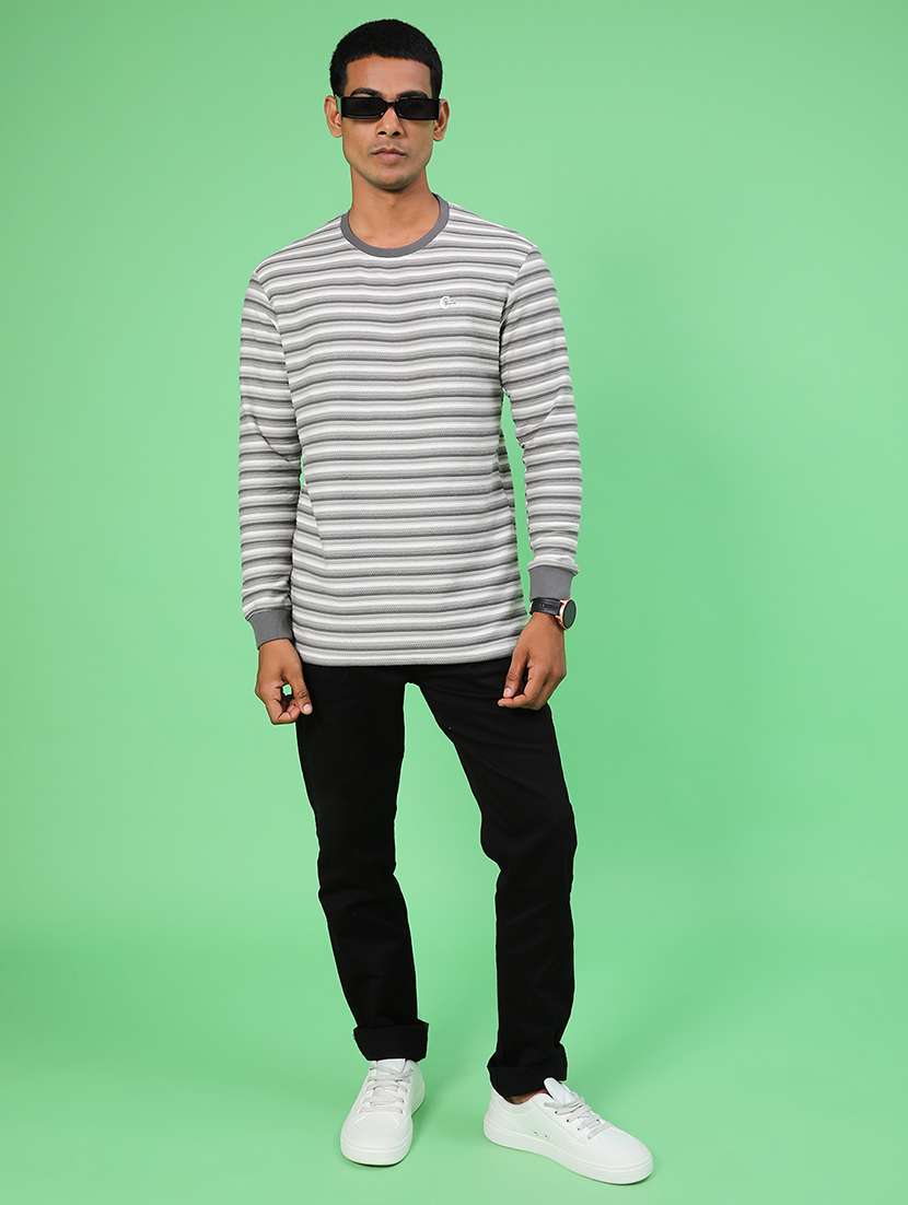 men striped long sleeve regular fit t-shirt - 22062416 -  Standard Image - 4
