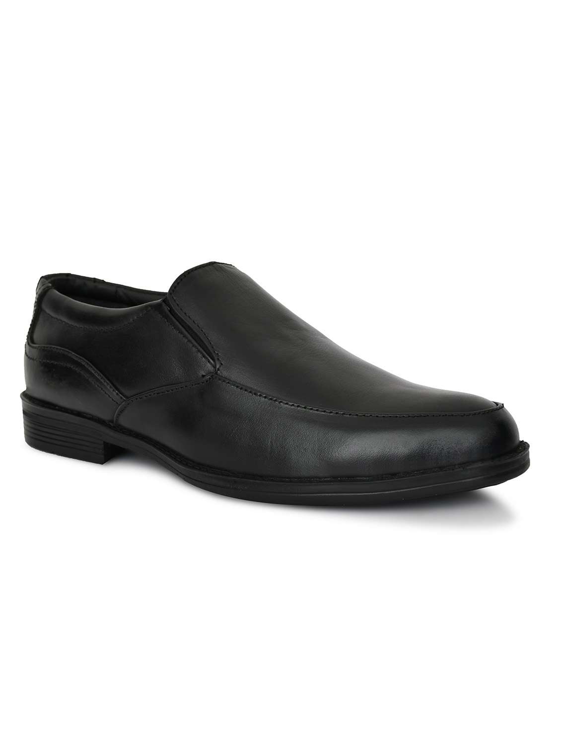 men black slip on formal shoe - 22062641 - Standard Image - 4