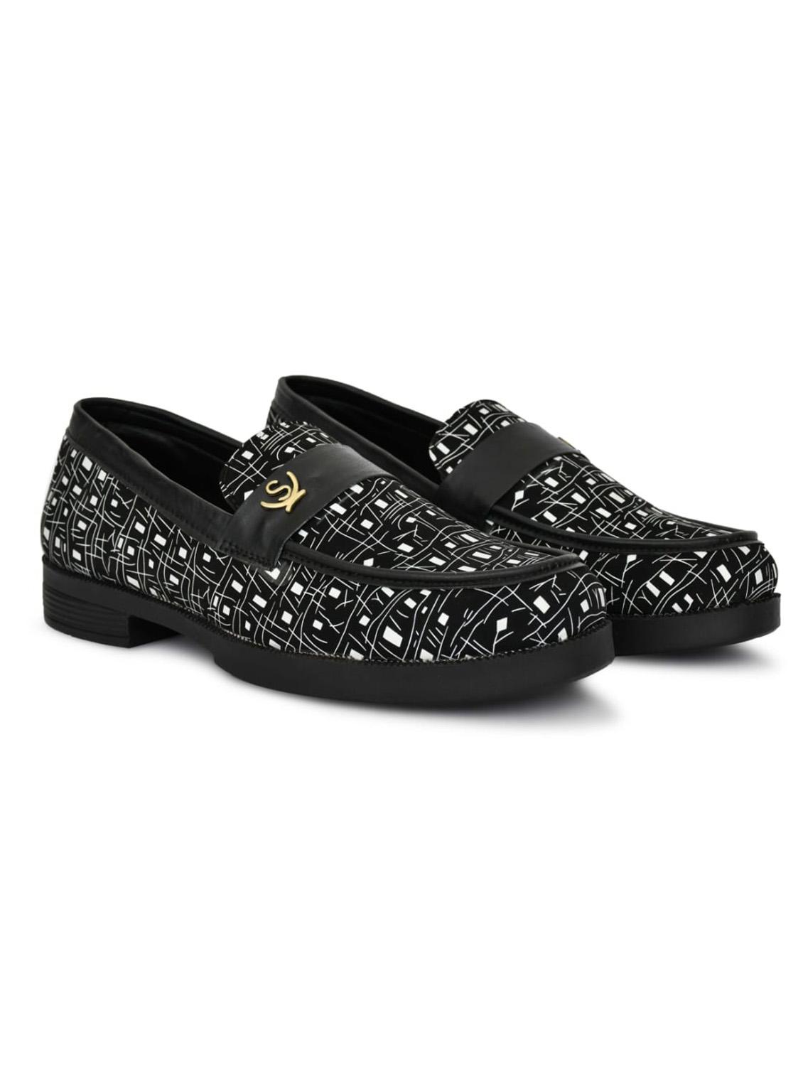 men black printed slip on loafer - 22062646 - Standard Image - 1