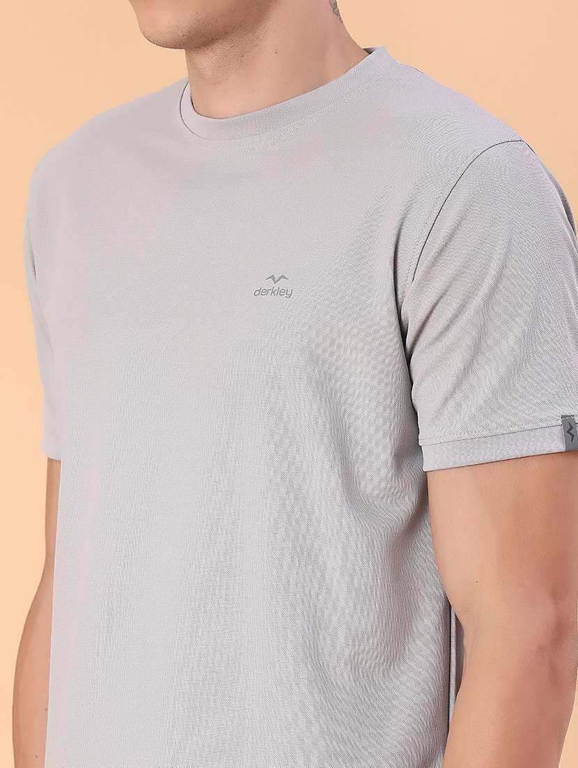 men solid short sleeve slim fit t-shirt - 22063243 - Standard Image - 4