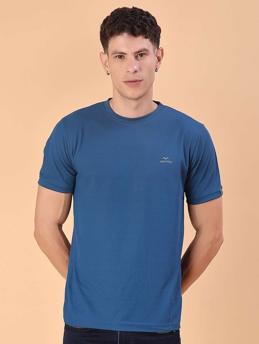 men solid short sleeve slim fit t-shirt - 22063250 -  Standard Image - 1