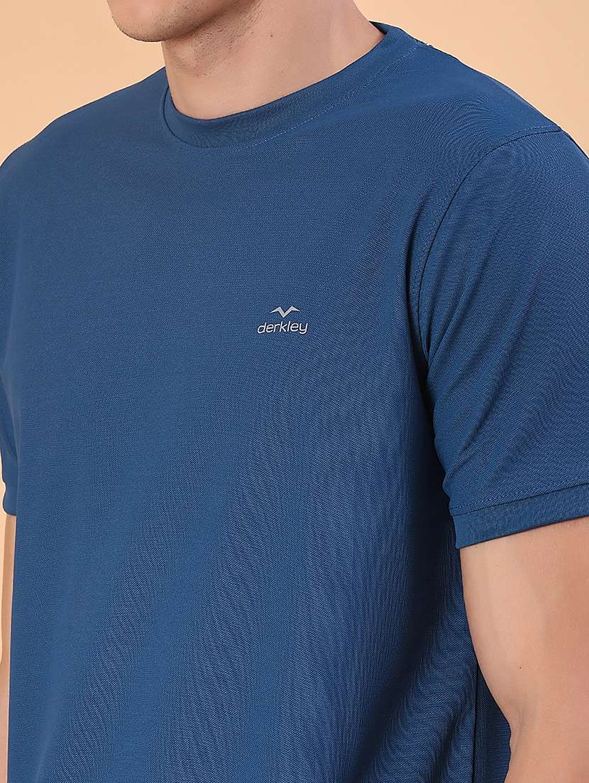 men solid short sleeve slim fit t-shirt - 22063250 -  Standard Image - 4