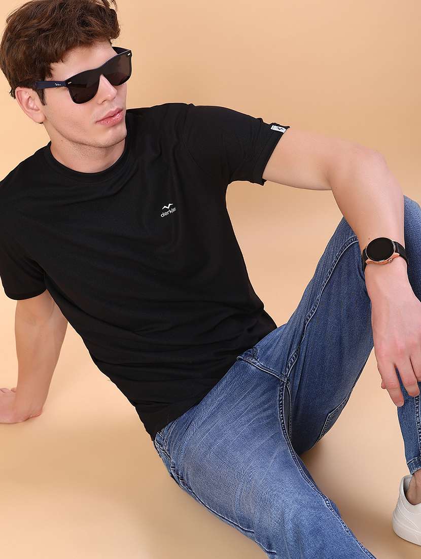 men solid short sleeve slim fit t-shirt - 22063252 -  Standard Image - 1