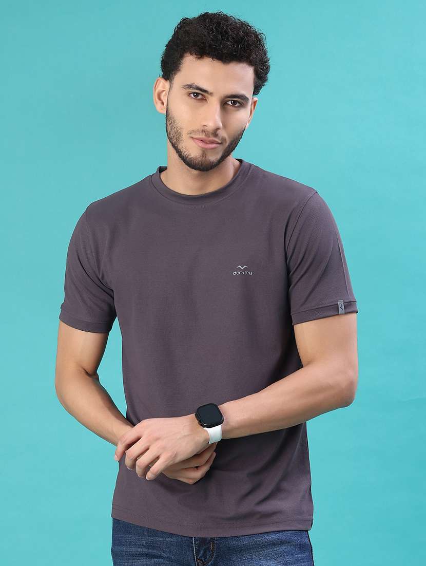 men solid short sleeve regular fit t-shirt - 22063253 -  Standard Image - 1