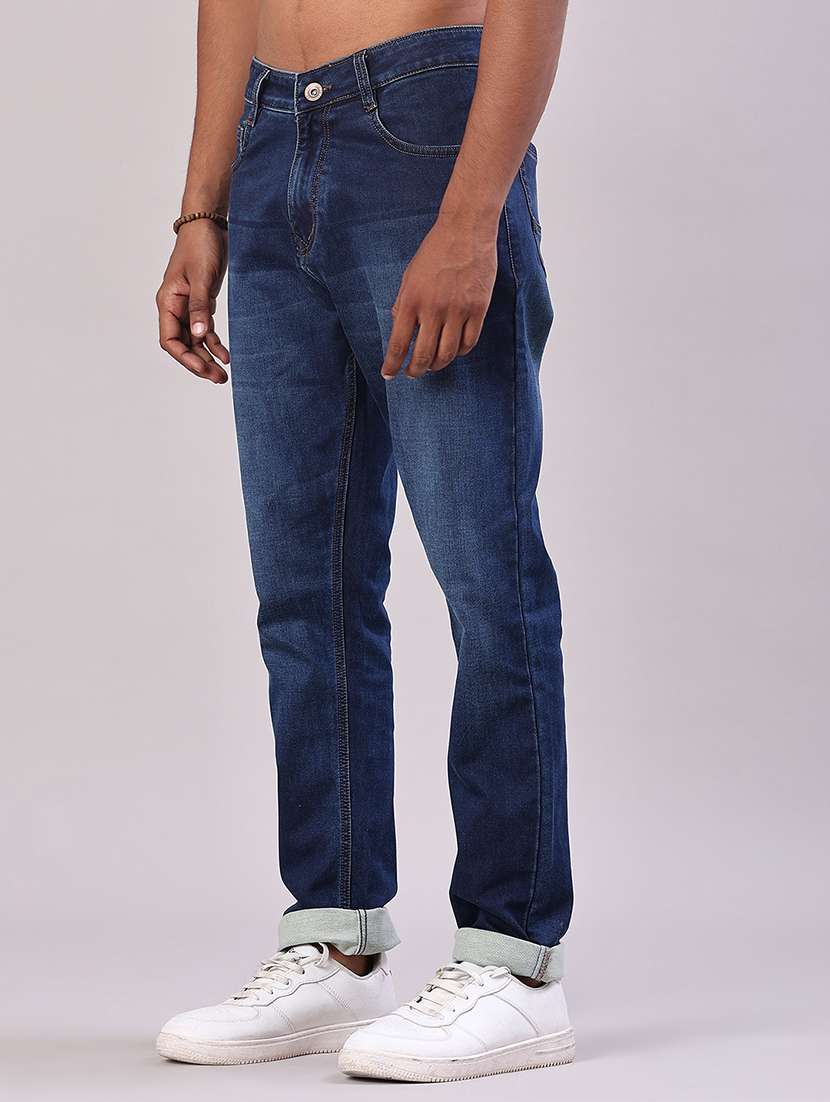 men washed mid rise full length jeans - 22063354 -  Standard Image - 1