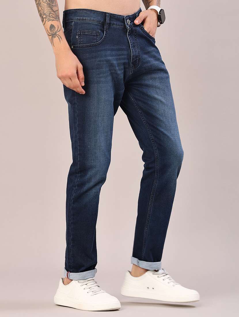 men washed mid rise full length jeans - 22063361 -  Standard Image - 1