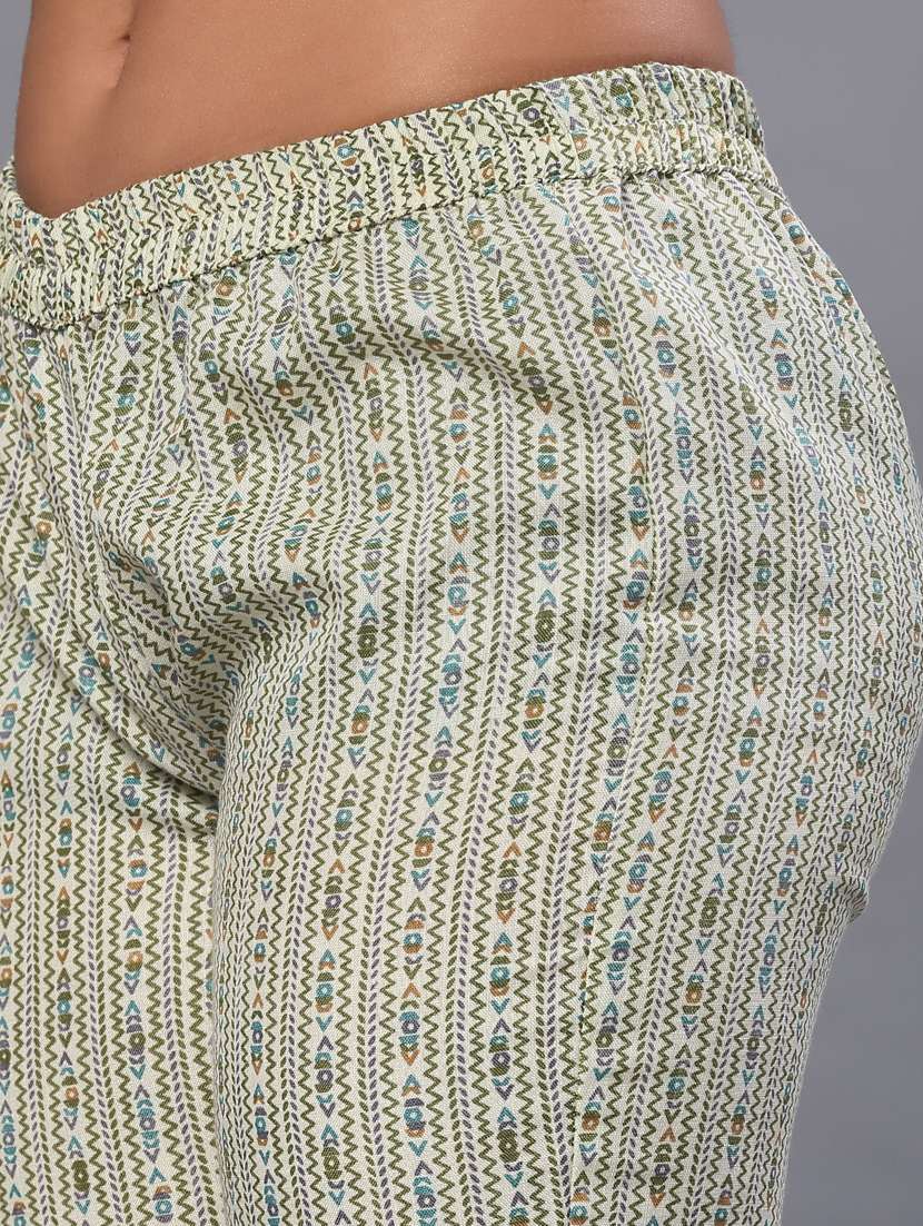 women floral three quarter sleeve kurta pant set - 22063417 -  Standard Image - 4