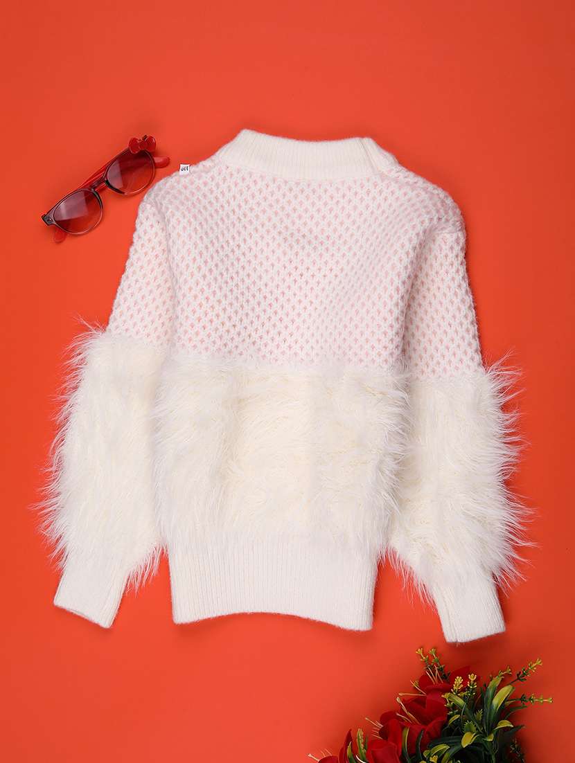girls self designed long sleeve sweater - 22063465 -  Standard Image - 1
