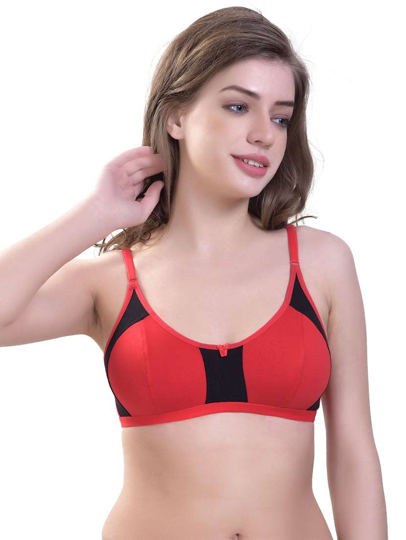 women pack of 3 color blocked t-shirt bra - 22063562 -  Standard Image - 1