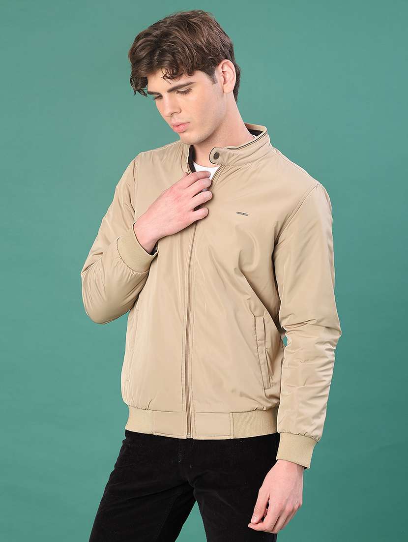 men solid long sleeve lightweight bomber jacket - 22063665 -  Standard Image - 1