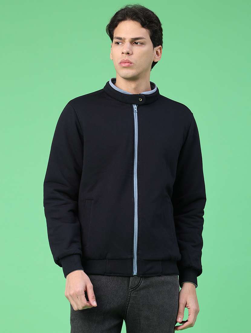 men solid long sleeve reversible bomber jacket - 22063667 -  Standard Image - 1