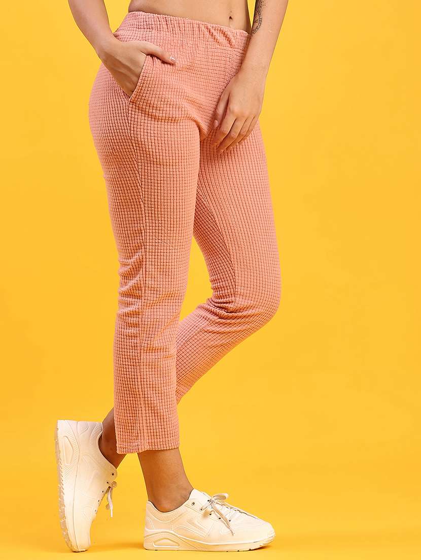 women solid mid rise pajama - 22063784 -  Standard Image - 1