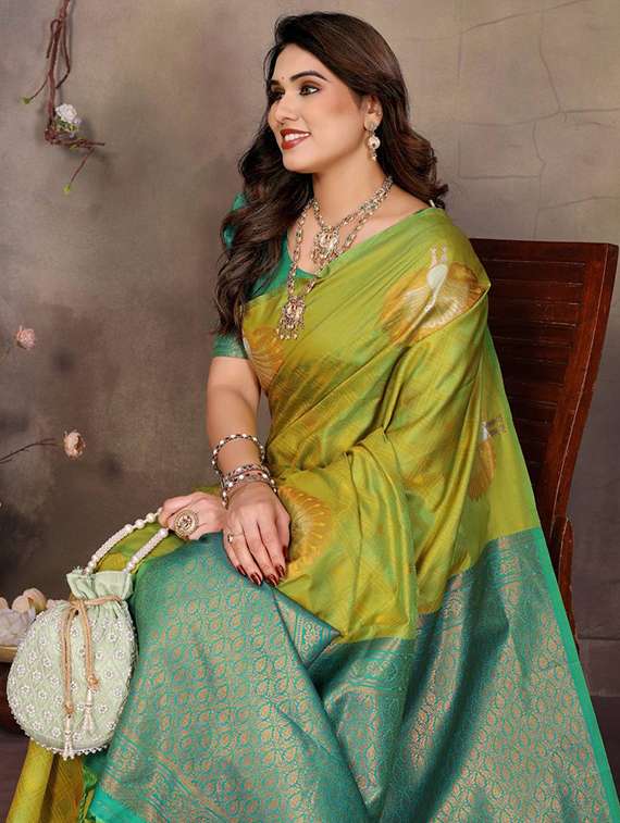 women self design banarasi saree with blouse - 22063843 -  Standard Image - 4