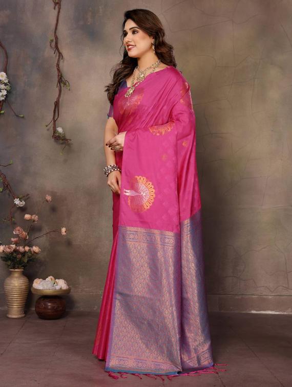 women self design banarasi saree with blouse - 22063844 - Standard Image - 1