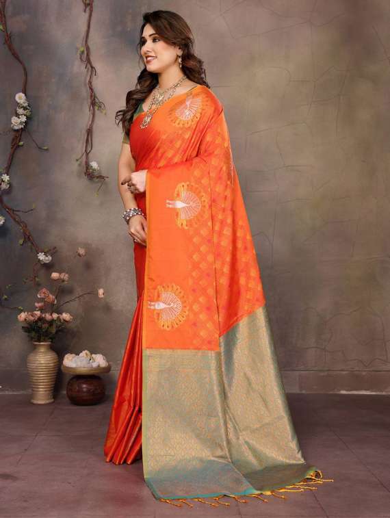 women self design banarasi saree with blouse - 22063845 -  Standard Image - 1