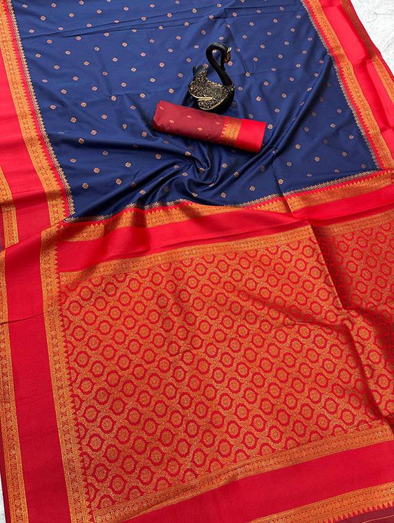 multi colored silk banarasi saree with blouse - 22063854 - Standard Image - 4