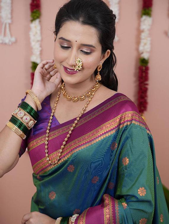 multi colored silk banarasi saree with blouse - 22063856 - Standard Image - 1