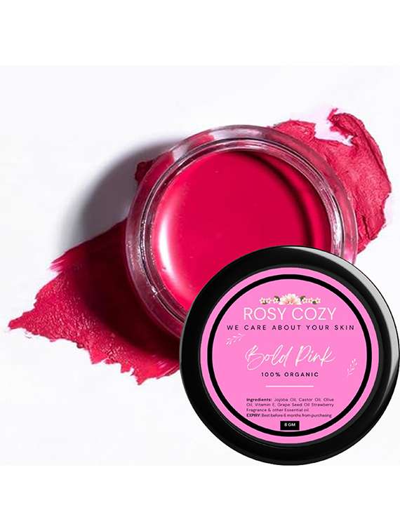 bold pink organic lip tint