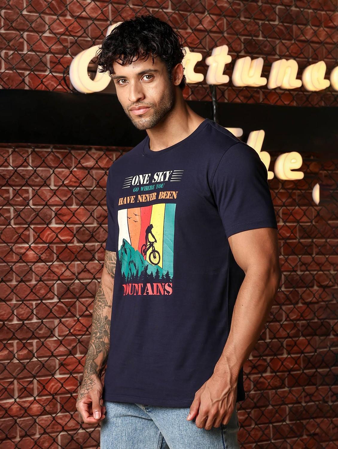men printed short sleeve regular fit t-shirt - 22063906 - Standard Image - 1