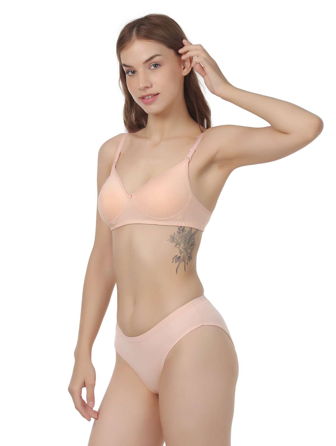 women pack of 5 solid bra and panty set - 22064272 -  Standard Image - 1