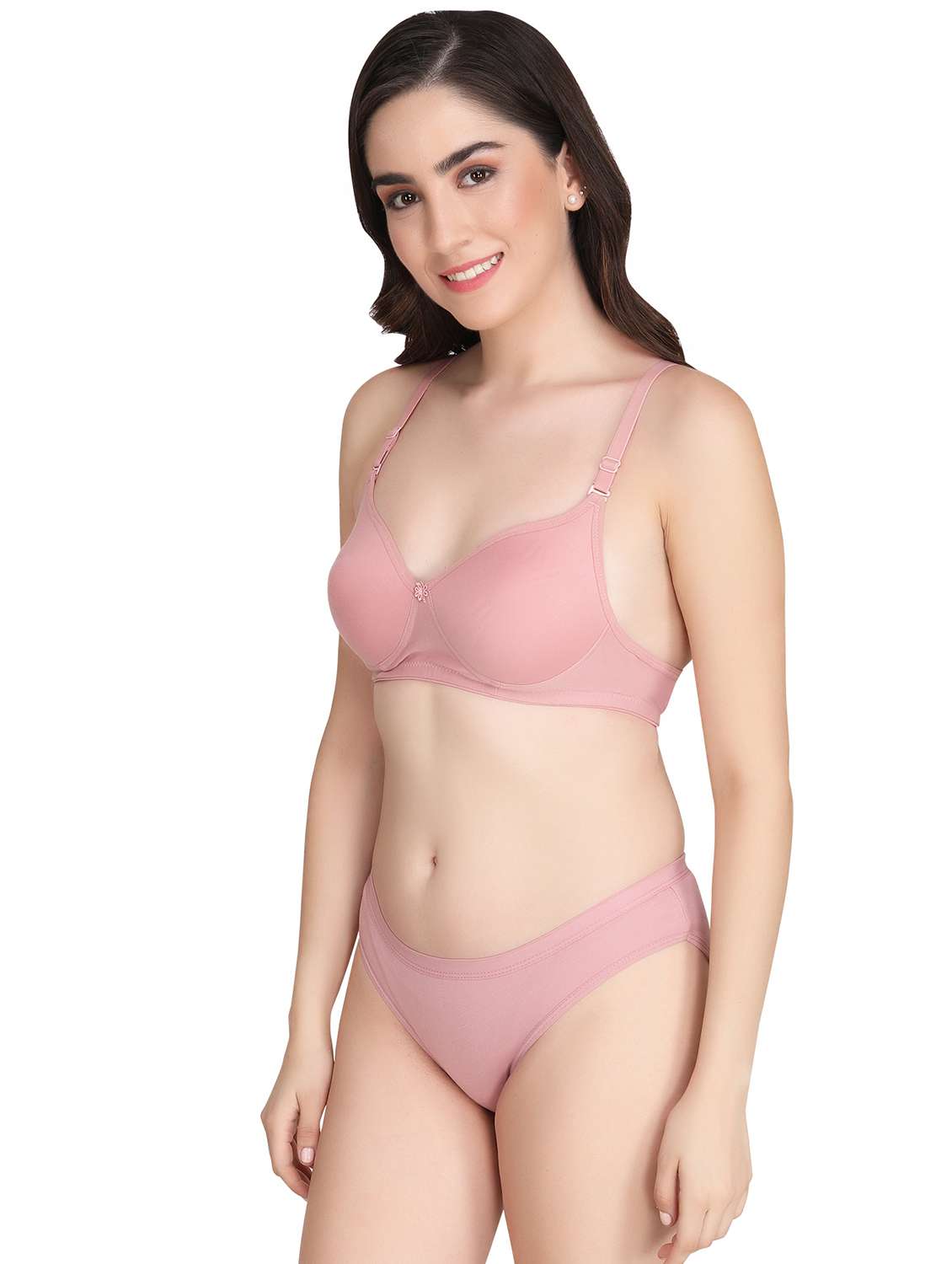 women pack of 3 solid bras and panty set - 22064480 -  Standard Image - 1