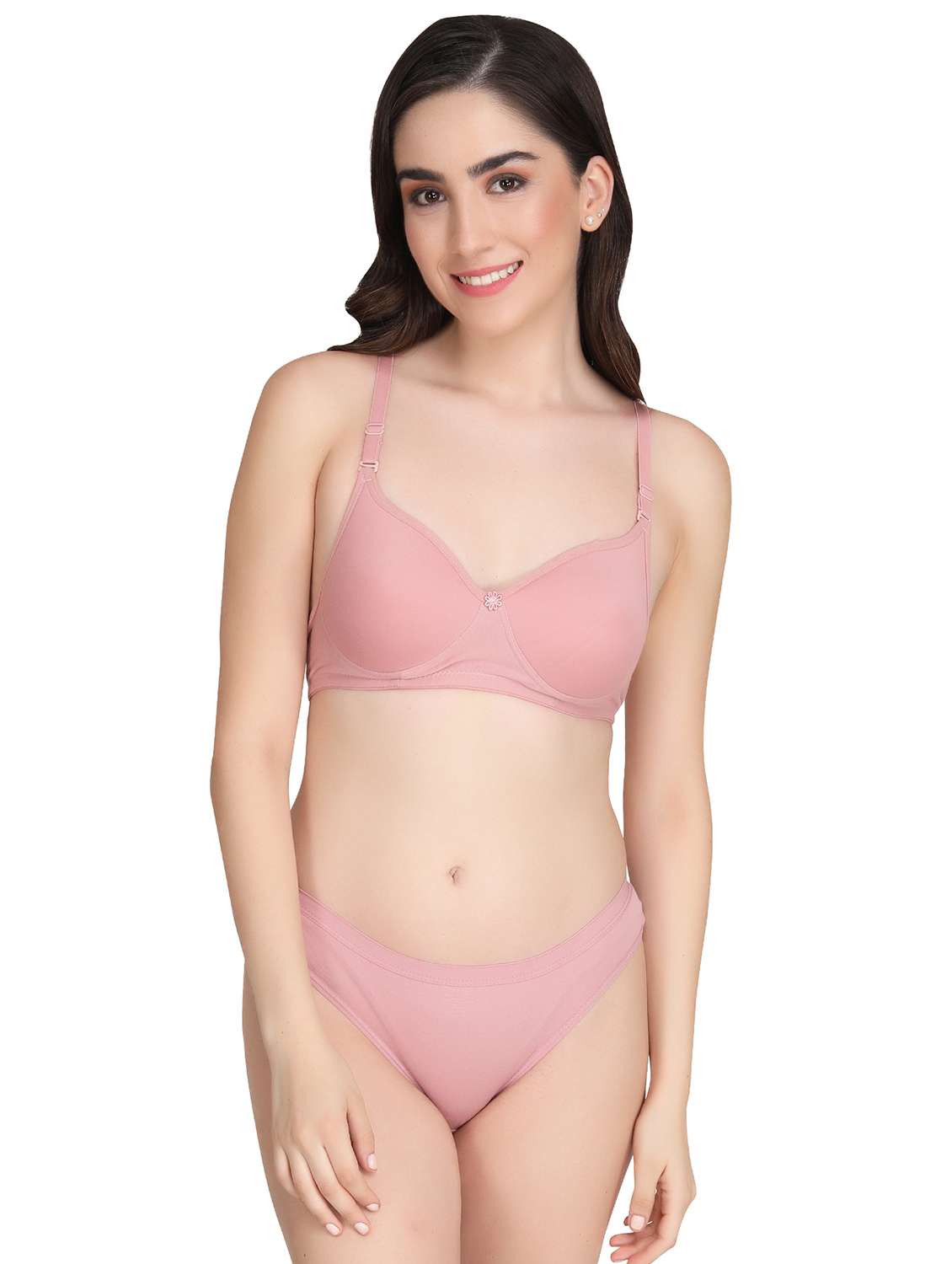 women pack of 2 solid bra and panty set - 22064605 -  Standard Image - 1