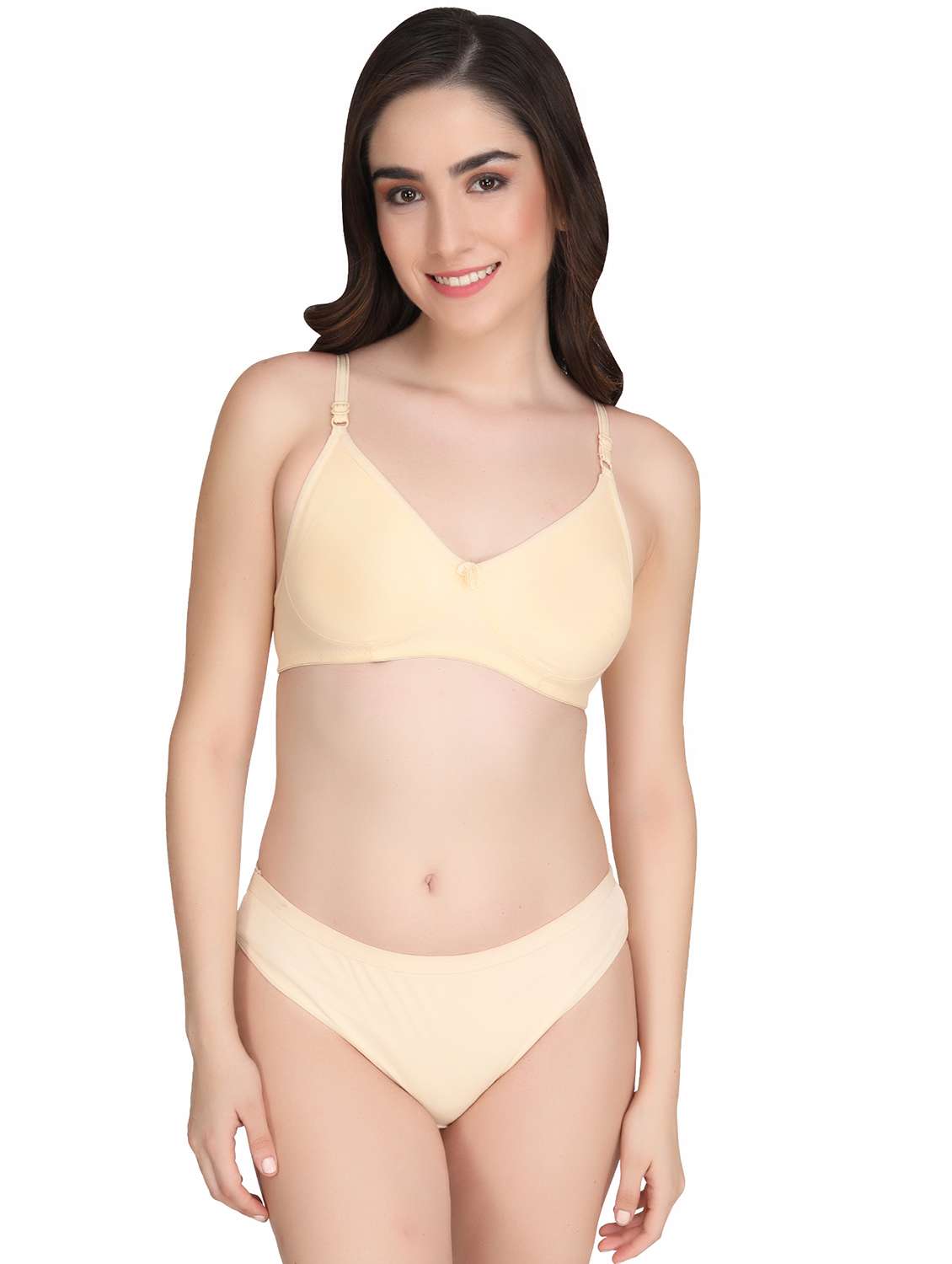 women pack of 2 solid bra and panty set - 22064688 -  Standard Image - 1