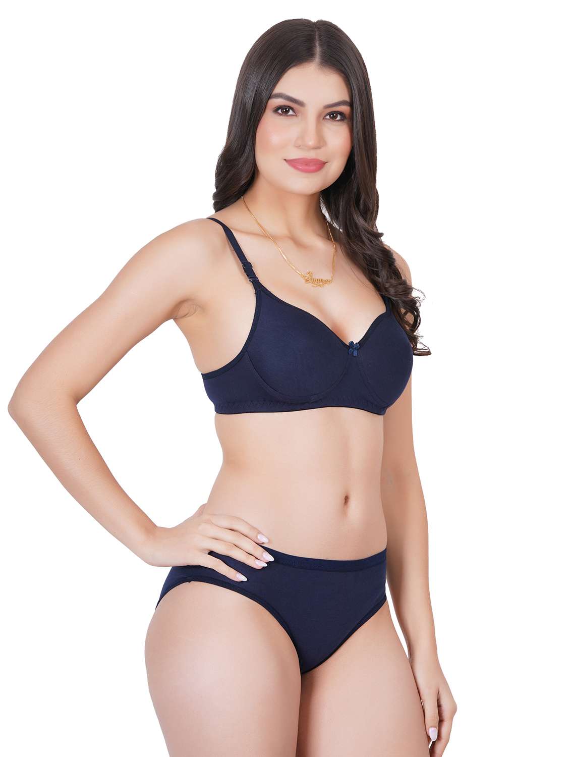 women pack of 6 solid bra and panty set - 22064803 -  Standard Image - 1