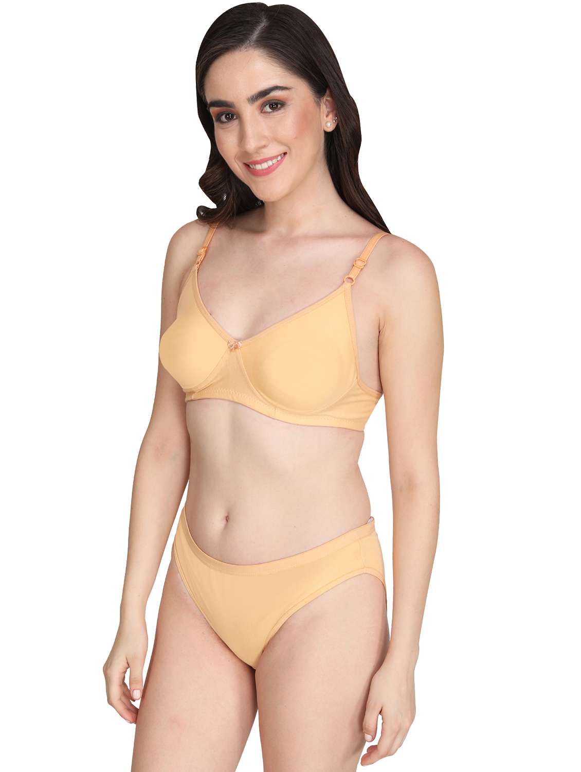 maroon cotton bras and panty set - 22064821 -  Standard Image - 1