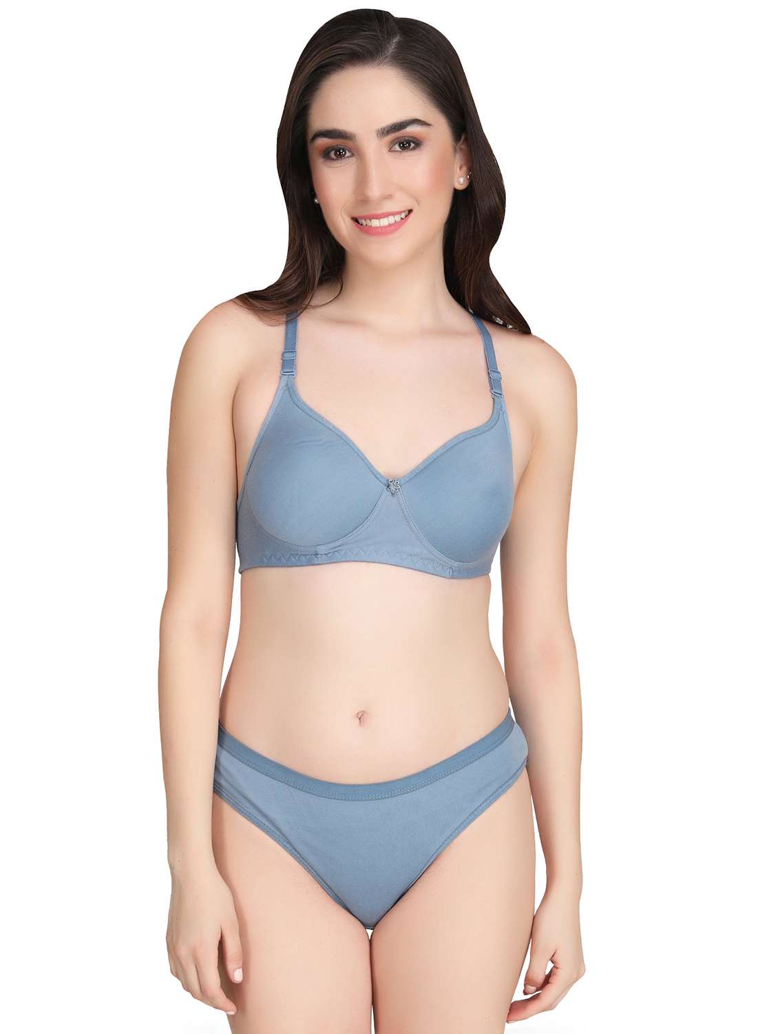 Women Pack Of 4 Solid Bra And Panty Set - 22064908 -  Standard Image - 1
