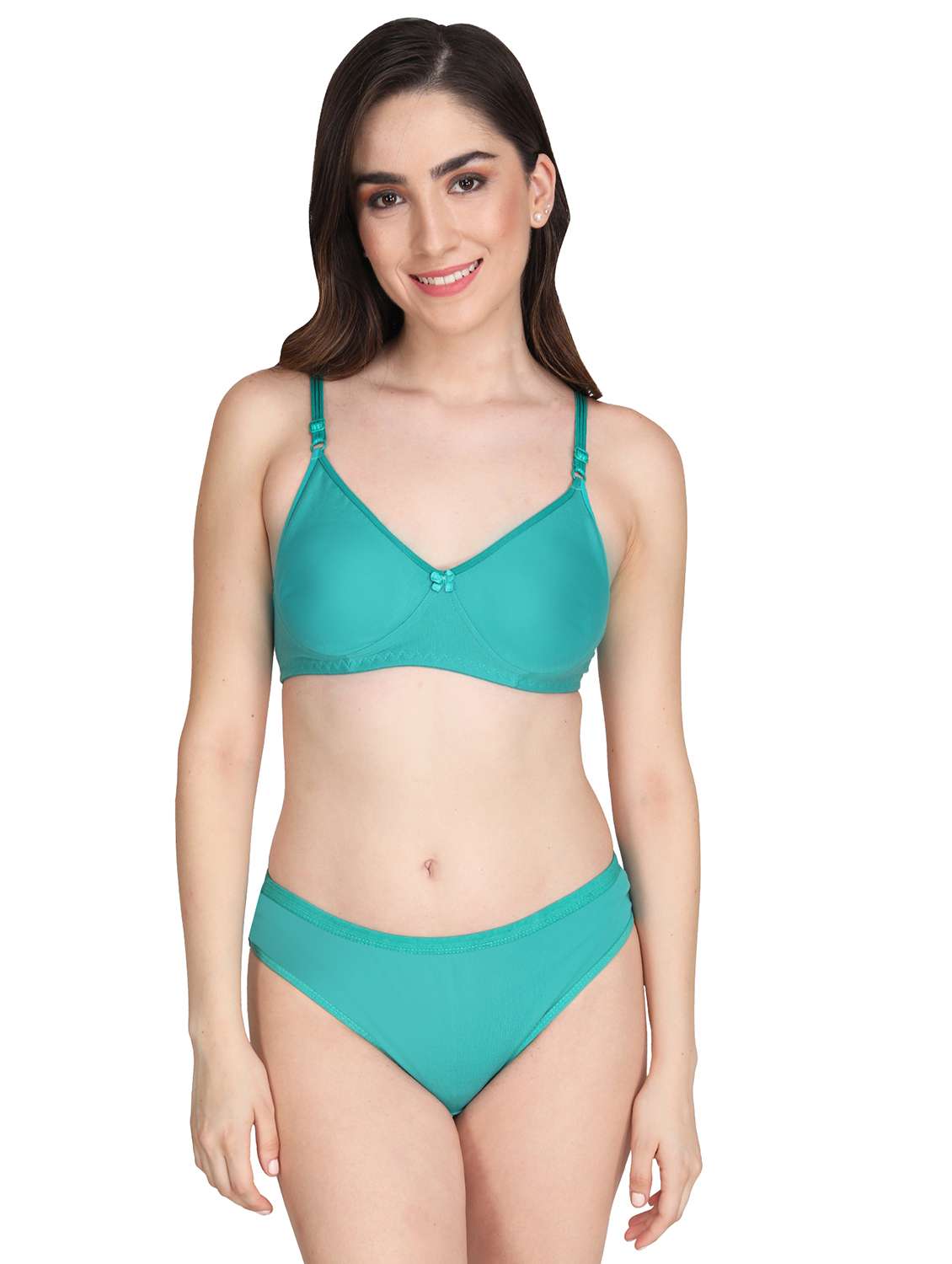 women pack of 4 solid bra and panty set - 22064935 -  Standard Image - 1